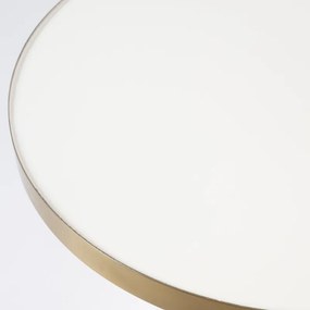 Zuiver Glam Salontafel Emaille Wit Met Goud - 60 X 60cm.