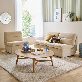 Ovale salontafel, eikenfineer, Yvan