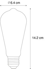 Set van 5 E27 LED lamp filament ST64 helder 4W 470 lm 2700K