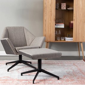 Zuiver Uncle Jesse Retro Draaifauteuil Grijs
