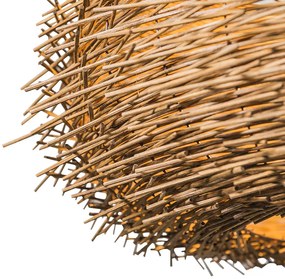 Landelijke hanglamp bruin rotan - Hatch 45