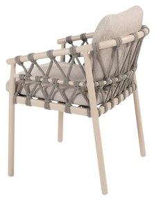 Taste by 4 Seasons Piacenza tuinset met Prado tafel 160 cm keramiek Tuinstoel   beige weerbestendig