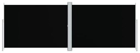 vidaXL Tuinscherm uittrekbaar 220x600 cm zwart
