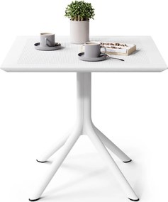 FLAVIO 80x80 Wit - MODERNE VIERKANTEN TUINTAFEL (voor keuken, café, tuin)
