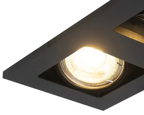 Moderne smart inbouwspot zwart incl. 2 Wifi GU10 - Qure Modern GU10 Binnenverlichting Lamp