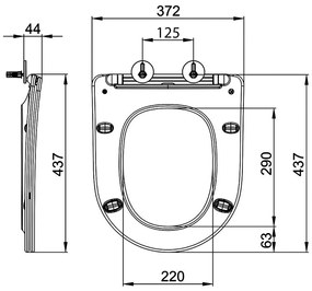 Sapho Paco softclose toiletbril wit