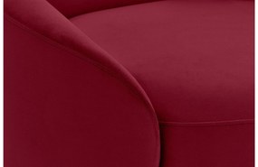 Goossens Bank Ragnar rood, stof, 3-zits, modern design