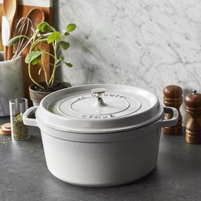 Staub La Cocotte Cocotte 28 cm / 6,75 l, Rond, White truffle - La Cocotte - Staub