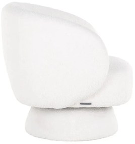 Richmond Interiors Senna Draaibare Fauteuil Witte Teddy Stof