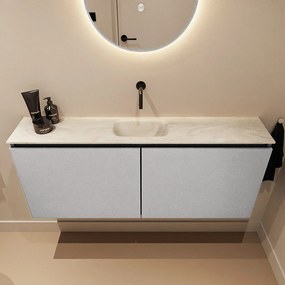 Mondiaz Ture DLux toiletmeubel 120cm plata met wastafel ostra midden zonder kraangat