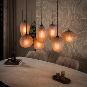 Hanglamp Met Bruin Frosted Glas Groot