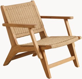 Handgemaakte loungefauteuil Eya van teakhout