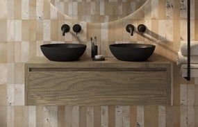 Gliss Design Ares badmeubel 120cm ash gray met zwarte waskommen