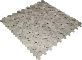 Zelfklevende Mozaïektegels Metaal | Driepas 3D Zilver | 30,5×29,6 cm | Keuken, Bad &amp; WC