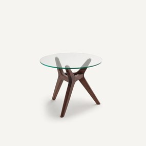 Salontafel notenhout ø50 cm, Maricielo
