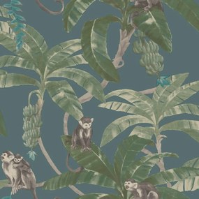 DUTCH WALLCOVERINGS Behang Monkey Puzzle groen