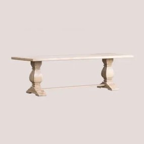 Rectangulaire Eettafel 220x100 Cm Van Mangohout Sanzia Licht Mangohout - Sklum