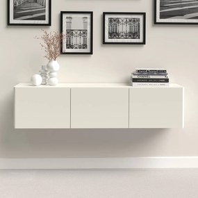 Zwevend Tv-meubel Wit 146 Cm - 146x35.5x35cm.