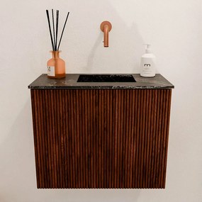 Mondiaz Joya DLux 50cm toiletmeubel ruby met wastafel faye rechts zonder kraangat lava