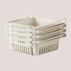 Set Van 4 Koelkastorganizers Van Polypropyleen Denis Wit - Sklum