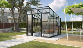 Vitavia Playa serre - 7,6m² - met 6 mm polycarbonaat - Zwart
