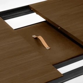 Kave Home Nadyria Design Eettafel Uitschuifbaar Walnoot 120-160 Cm