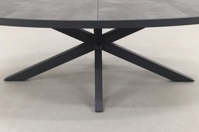 Silva tuintafel antraciet/keramiek - Ovaal - 240x115 cm.