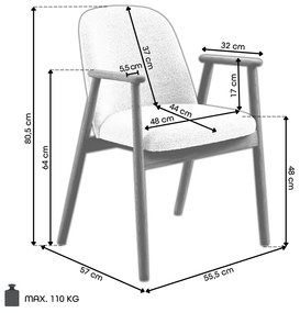 RODERIC Taupebruin (Monza 40)/gelakt - HOUTEN STOEL VOOR WOONKAMER, EETKAMER, KEUKEN RETRO