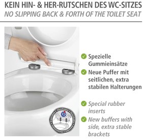 Wenko Gubbio Easy-Close toiletzitting wit