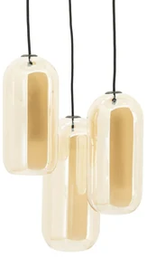 By-Boo Shona Round Trapse Hanglamp Amberglas