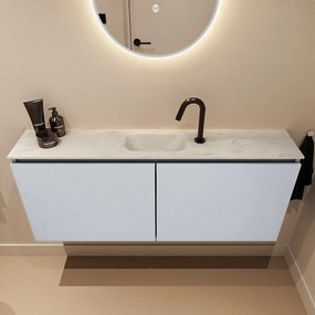 Mondiaz Ture DLux toiletmeubel 120cm clay met wastafel opalo midden met kraangat