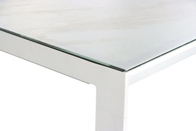 Dining Tuintafel   uitschuifbaar 180/240 x 90 cm Aluminium Wit  Alicante