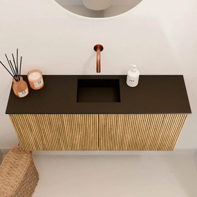 Mondiaz Joya 90cm toiletmeubel oak met wastafel faye midden zonder kraangat urban