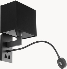 Wandlamp Bronze met LED-leeslamp