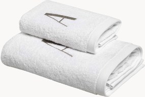 Katoenen handdoekenset Monogram van A tot Z, 2-delig