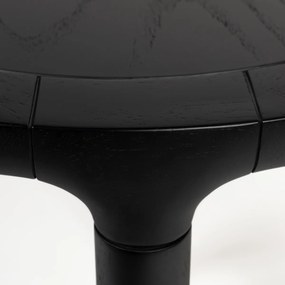 Zuiver Storm Ronde Bijzettafel Zwart - 35 X 35cm.