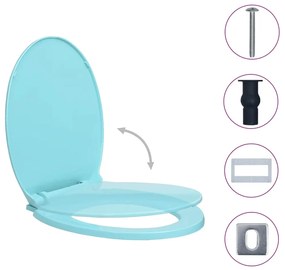 vidaXL Toiletbril soft-close en quick-release ovaal groen