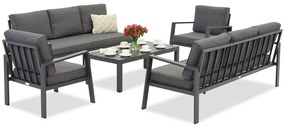 Zakintos Coffee 8 antraciet Garden Point luxe aluminium meubelset