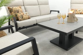 Lagos/Milford verstelbare 5-zits stoel-bank loungeset - antraciet