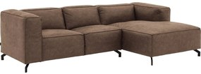 Goossens Bank Calvin bruin, micro leer, 2-zits, modern design