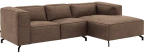 Goossens Bank Calvin bruin, micro leer, 2-zits, modern design