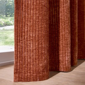 Gordijn van corduroy, met aangerimpelde bies en wave, CARLY