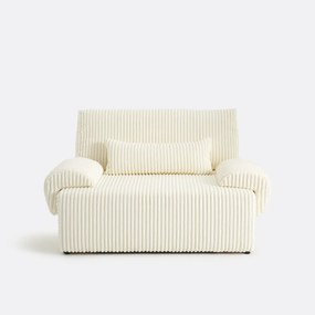 2-zits slaapbank, met koffer, in XL ribfluweel, MAONA