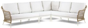 Hoek loungeset 6 personen Aluminium/Wicker Taupe  Coco Bali