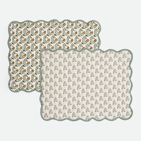 Set van 2 omkeerbare placemats, katoen, SIVALI