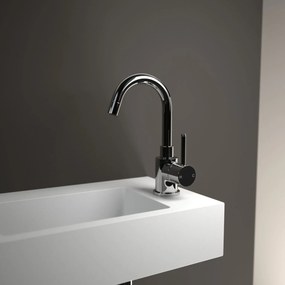 Clou Xo wastafelkraan met draaibare uitloop type 1 chroom
