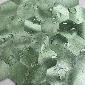 Zelfklevend Mozaïek Hexagon Soft Green - 29.5 cm x 29.5 cm x 0.4 cm | 0.5 kg | Paneli zelfklevende steenstrips