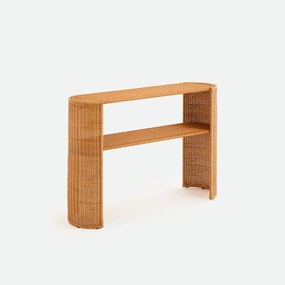 Wandtafel van gevlochten rotan, met twee bladen, JOEMA