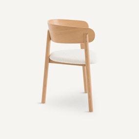 Tafelfauteuil in eik en bouclette, Marais