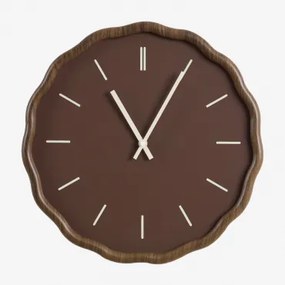 Wandklok In Mdf Ø35 Cm Tovarx Bruin – Chocolade - Sklum